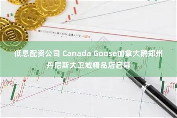 低息配资公司 Canada Goose加拿大鹅郑州丹尼斯大卫城精品店启幕
